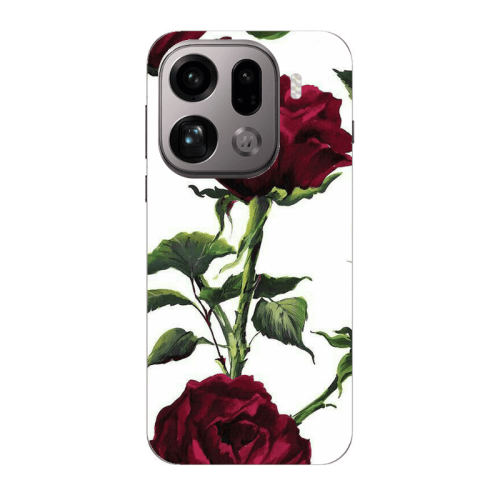 Oppo Find X9 Pro Stemmed rose Transparent Silicone TPU Θήκη